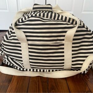 Kate Spade Black and White Striped Travel Bag